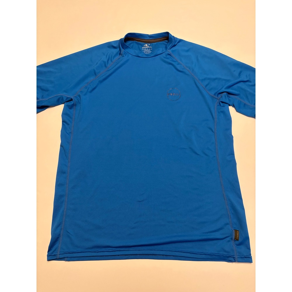 O'Neill Rash Guard Mens Small Blue Loose Fit Short Sleeve 24-7 Sun Shirt